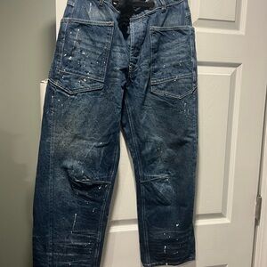 Free People We The Free Blue Moxie Barrel Jeans Size 25